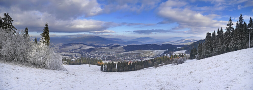 Panorama - nartostrada Maciejowa - Rabka Zdr&oacute;j - Gorce
