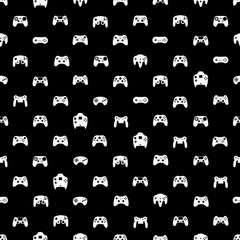 Video game controller gamepad background Gadgets seamless pattern © Darcraft
