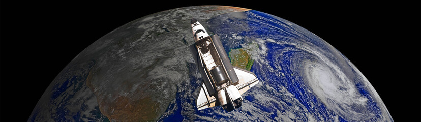 space shuttle fly to the earth orbit Elements of this image furnished by NASA f