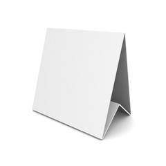 3d blank note book on white background