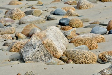 Le site du gouffre à Plougrescant en Bretagne. France
