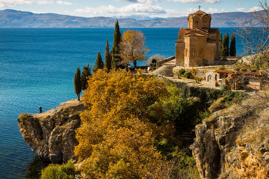 A fisherman at Ohrid in Macedonia