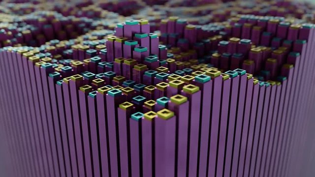 4K Abstract Machine Learning Concept. Seamless loop.