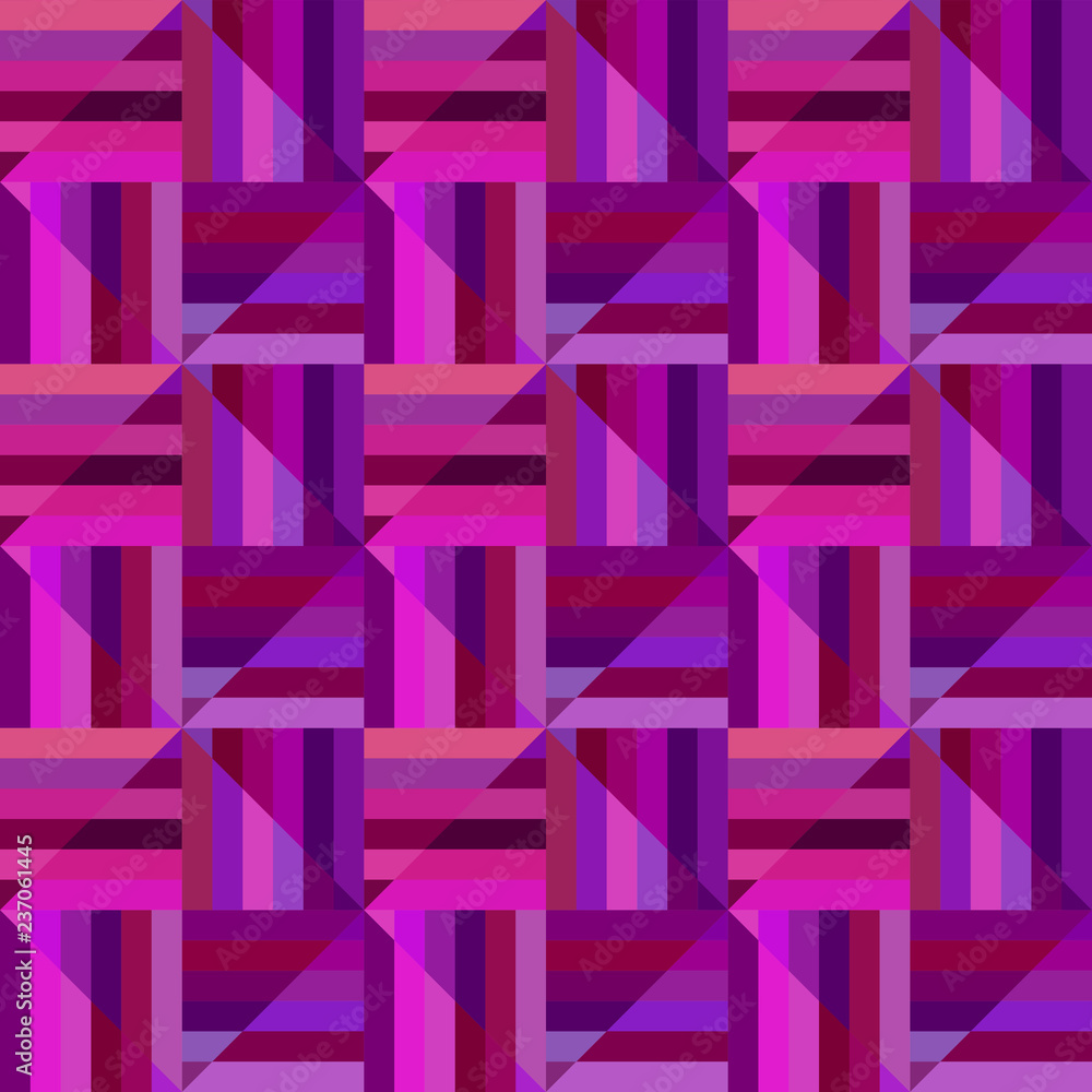 Poster purple repeating striped triangle mosaic pattern background - vector floor design