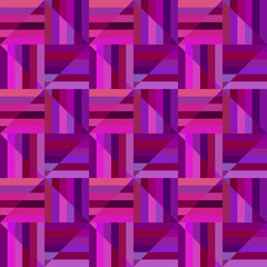 Purple repeating striped triangle mosaic pattern background - vector floor design