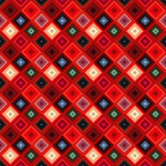 Colorful seamless abstract diagonal square tile mosaic pattern background - vector wall illustration