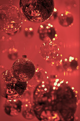 Christmas symbol in red light atmosphere 