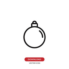 Obraz premium Christmas ball vector icon