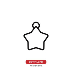 Christmas star ball vector icon