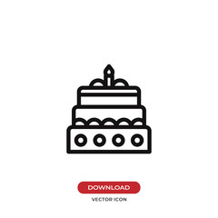 Christmas cake vector icon
