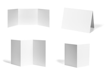 folded leaflet white blank paper template book desktop calendar