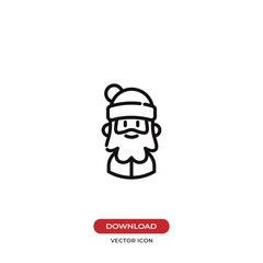 Fototapeta premium Santa Claus vector icon