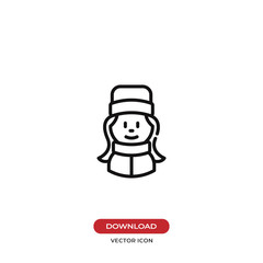 Girl vector icon