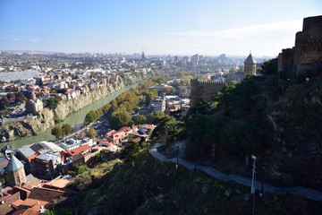 Fototapeta na wymiar Panoramic view of Tbilisi, Georgia