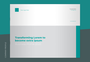 Company Profile Layout with Turquoise Accents
