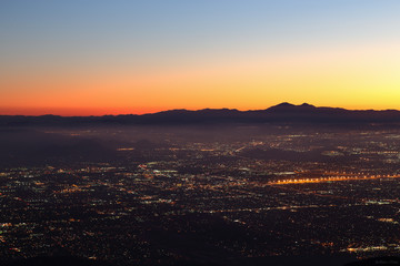 Night falls on San Bernardino county