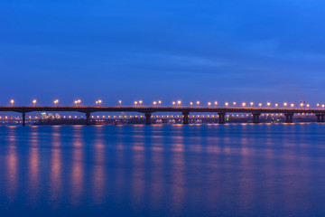 Night Kyiv, Ukraine in the spring