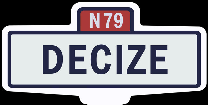 DECIZE - Ancien panneau entr&eacute;e d'agglom&eacute;ration 