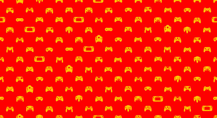 Video game controller background Gadgets seamless pattern © Darcraft