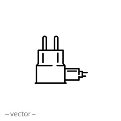 Obraz premium charger for mobile, line sign, icon vector