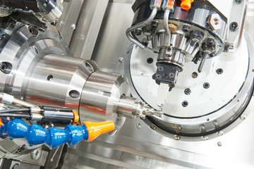 industrial metalworking cutting process by CNC milling cutter