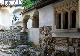 Courtyard of Bran castle, Romania