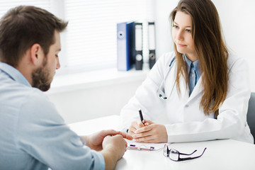 Patient in the doctor's office.