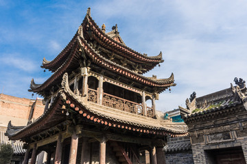 Very ancient chinese temple in the historic center of Xi'An, China