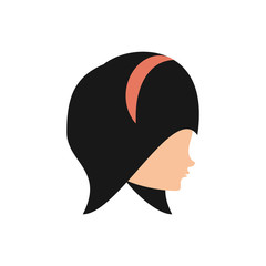 head of woman style retro