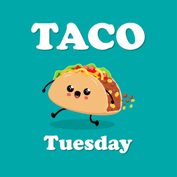 poster design with taco character