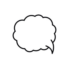 speech bubble in comic isolated icon