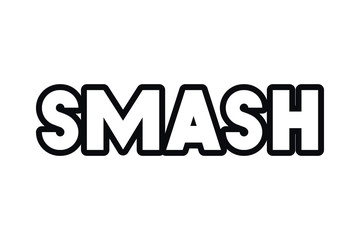 smash comic words isolated icon