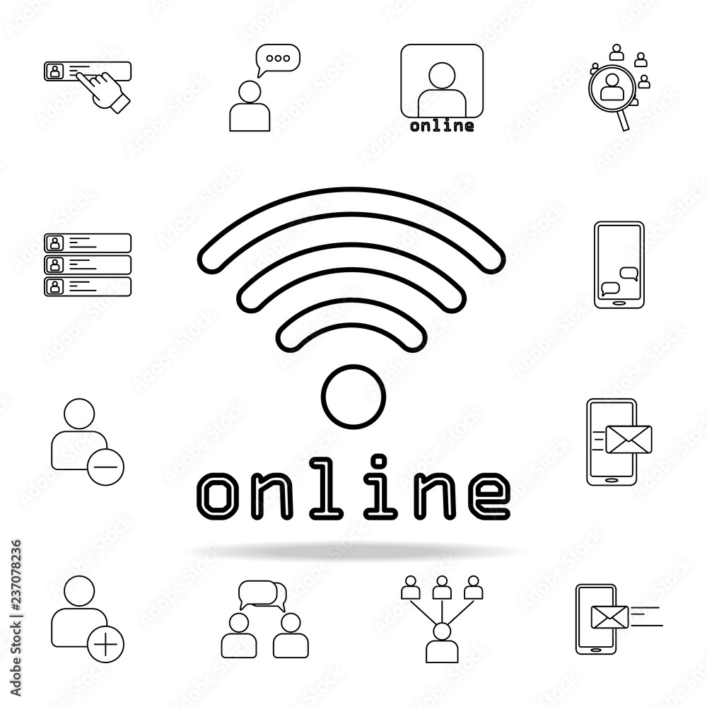 Poster wifi signal icon. sosial media network icons universal set for web and mobile
