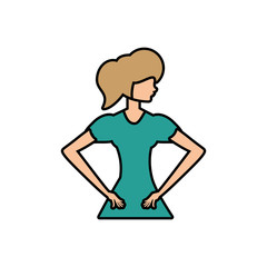 beautiful woman retro style fashion