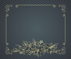 Vector floral frame with copy space