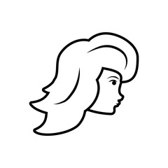 head of woman style retro