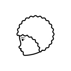 head of woman style retro