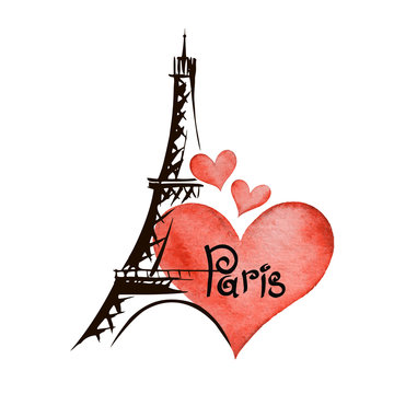 Paris hand drawn