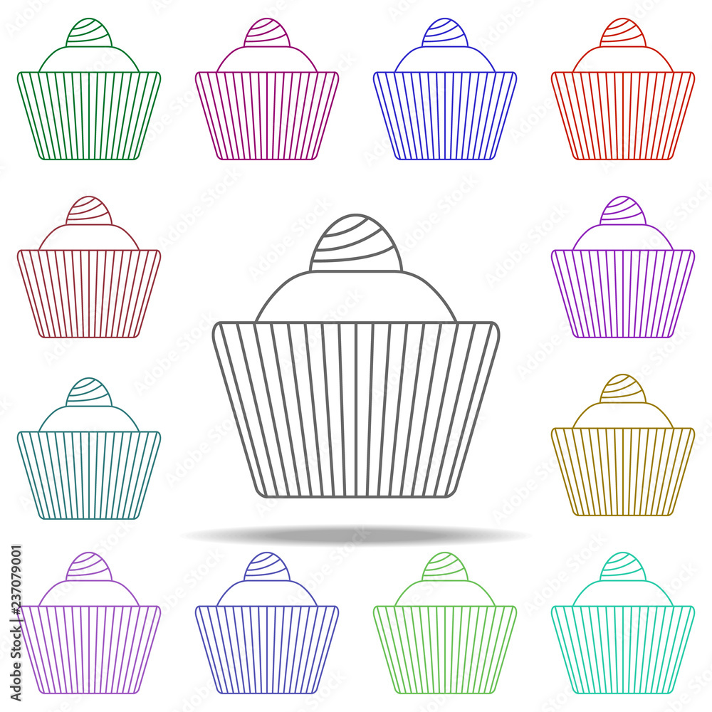 Poster candy wrapper line icon. elements of chocolate in multi color style icons. simple icon for websites,