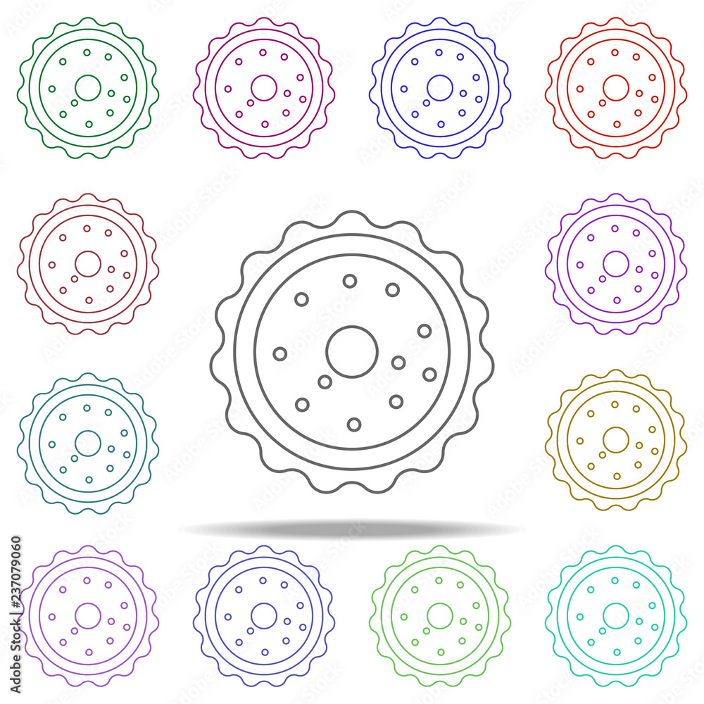 Poster candy wrapper line icon. elements of chocolate in multi color style icons. simple icon for websites,