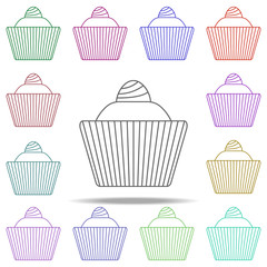 candy wrapper line icon. Elements of Chocolate in multi color style icons. Simple icon for websites, web design, mobile app, info graphics