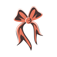 bow ribbon isolated icon