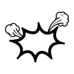 dialog boxes in comic isolated icon