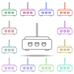 router line icon. Elements of computer hardware in multi color style icons. Simple icon for websites, web design, mobile app, info graphics