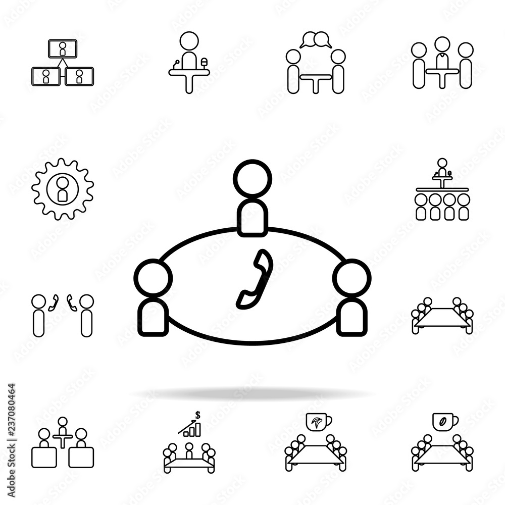 Aufkleber conference call icon. conferencing icons universal set for web and mobile