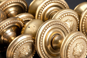 Vintage bronze door handles