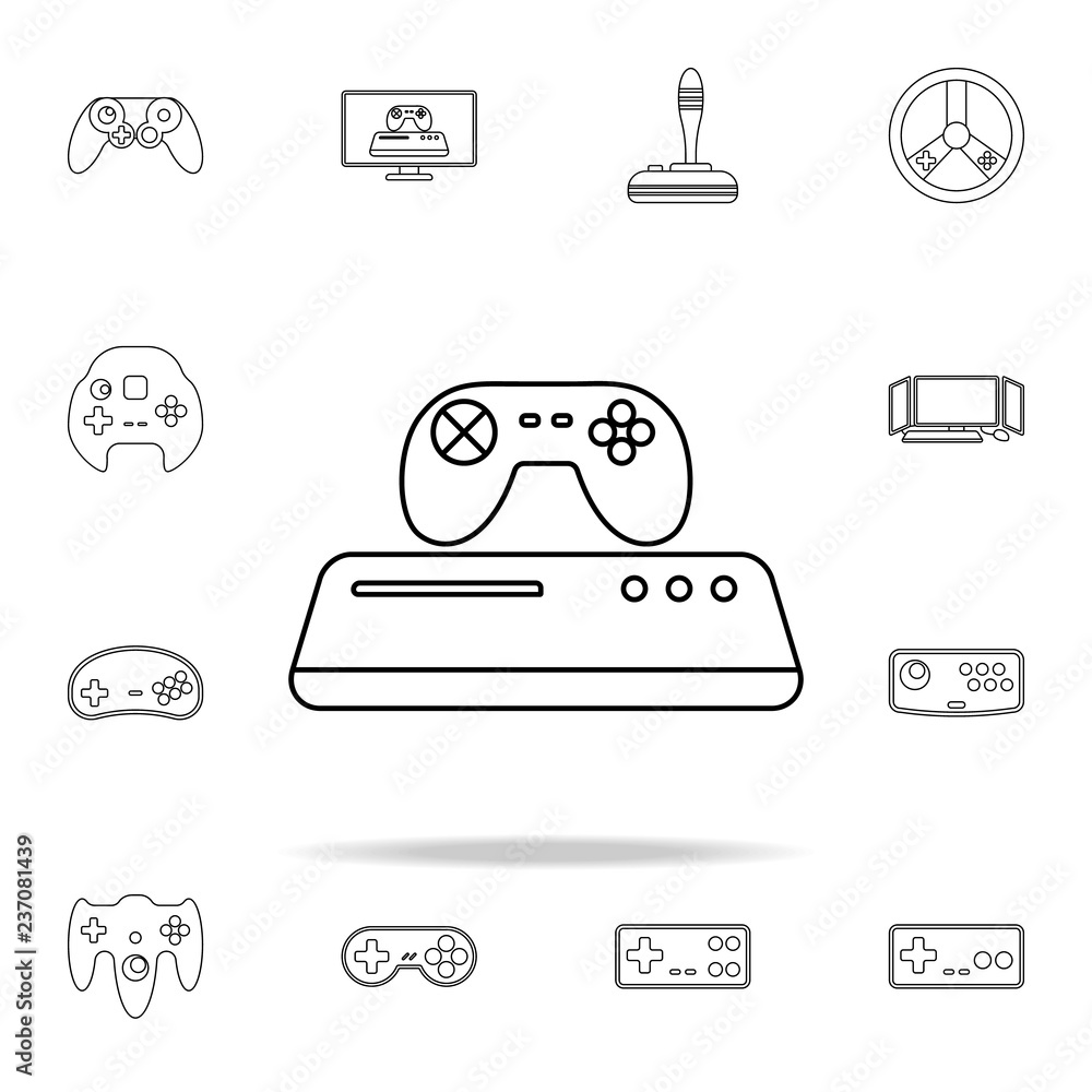 Poster game console icon. gaming icons universal set for web and mobile