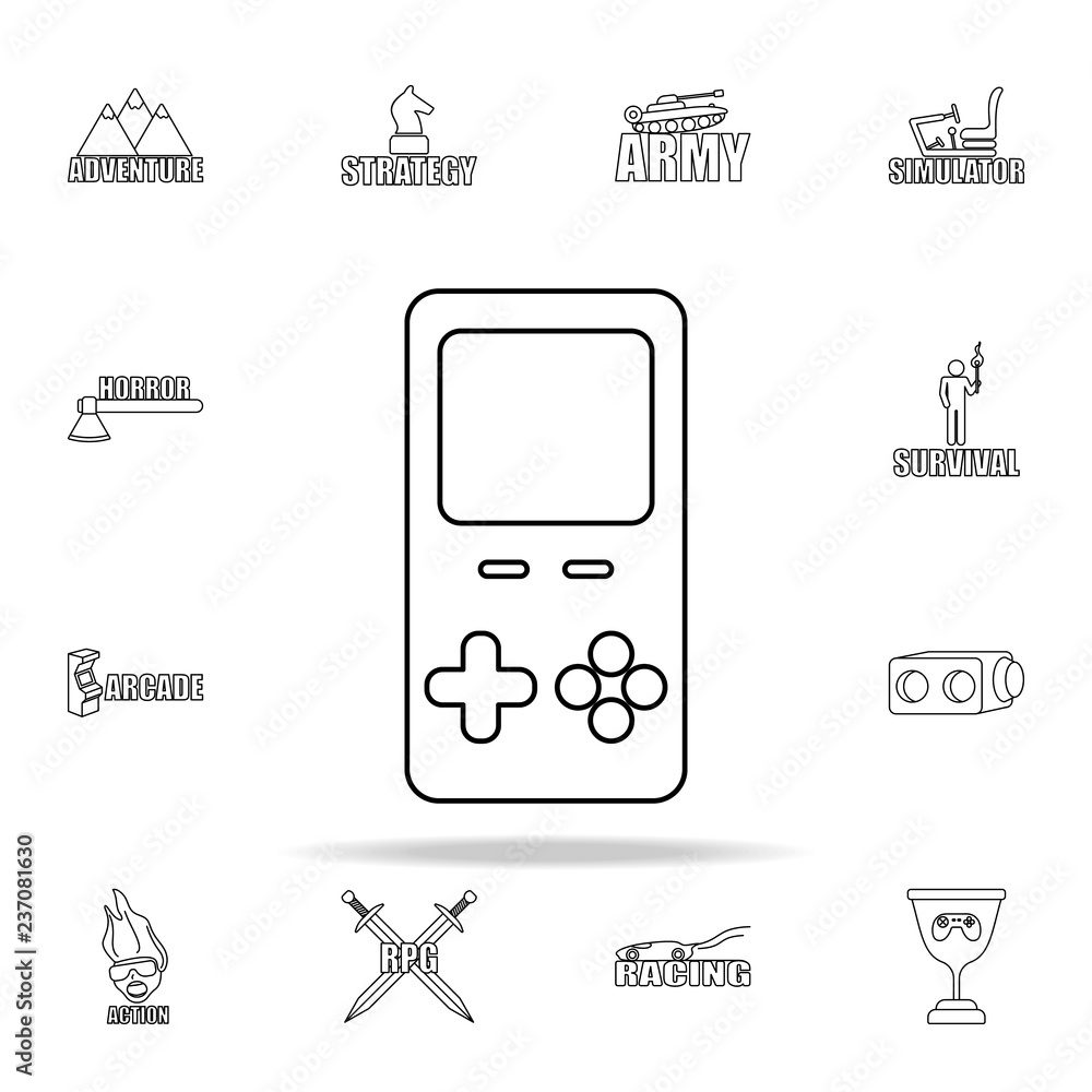 Poster tetris icon. gaming icons universal set for web and mobile