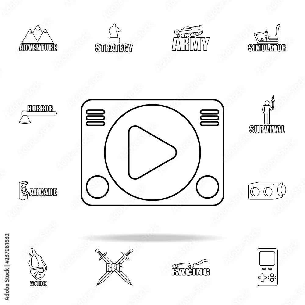 Poster game console icon. gaming icons universal set for web and mobile