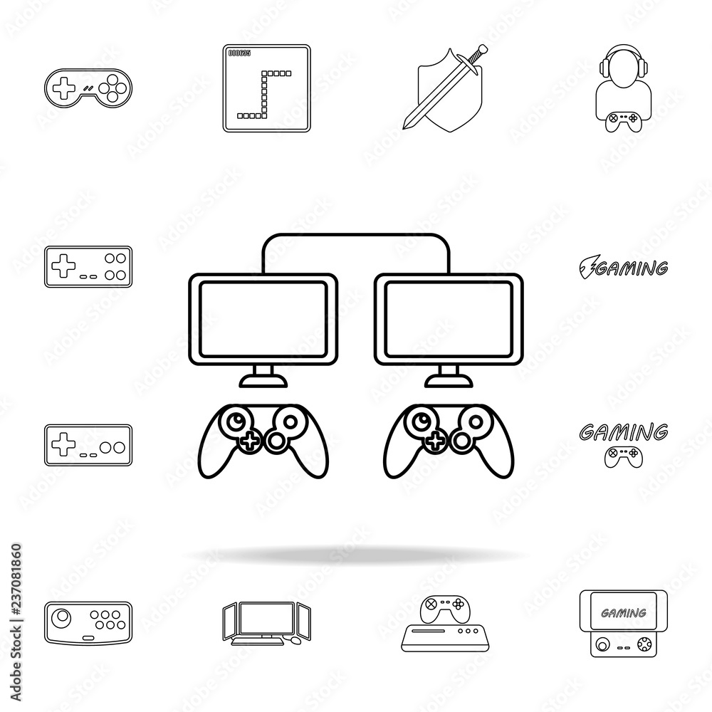 Poster network video game icon. gaming icons universal set for web and mobile